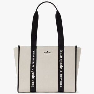 NWT Kare Spade Kip Canvas Large Tote